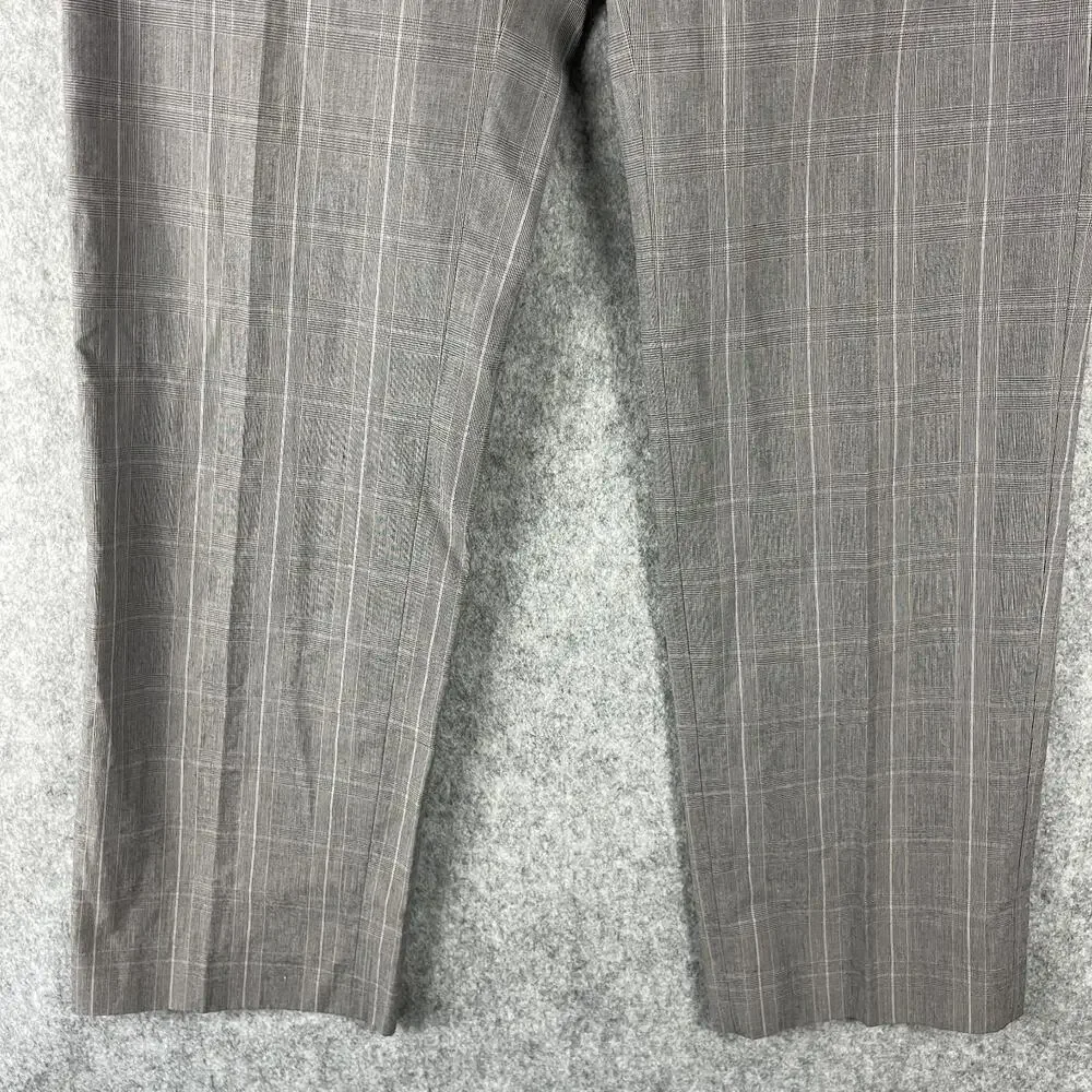 Banana Republic Pants Mens 33/34‎ Gray Glen Check Modern Fit Cotton Career NEW